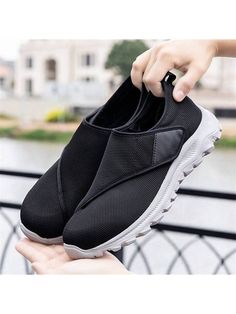 Men's Sport Shoes Spring Summer Mesh Wide Sole Wide Last Health Shoes Men's Casual Shoes Wide Running Shoes Dad Shoes Lightweight Comfortable Soft Bottom Tourist Shoes For Men | SHEIN USA Black Slip-on Running Shoes Fade-resistant, Comfortable Breathable Slip-on Walking Shoes, Comfortable Black Walking Shoes For Outdoor Activities, Breathable Low-top Slip-on Non-slip Sneakers, Black Breathable Slip-on Sneakers For Outdoor Activities, Breathable Fabric Round Toe Running Shoes For Outdoor, Black Non-slip Running Shoes In Breathable Fabric, Black Breathable Slip-ons For Sports, Black Breathable Sporty Slip-ons