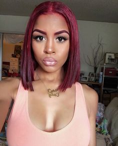 Pinterest: @ blvckswede Red Bob Hair, Red Hairstyles, Bob Black, Red Bob, Haircut Styles For Women, Short Haircut Styles, Dye Hair, 2015 Hairstyles, Junk Mail