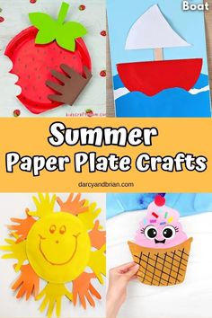 summer paper plate crafts for kids to make