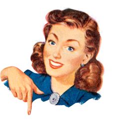 an image of a woman pointing at something