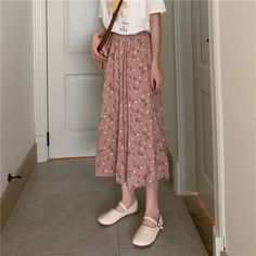 Material: PolyesterAge: Ages 18-35 Years OldSilhouette: A-LINEModel Number: long SkirtWaistline: empirePattern Type: FloralDresses Length: Mid-Calf Long Skirts Summer, Yoga Wear Women, Korean Skirt, Long Floral Skirt, Skirt Streetwear, Long Skirt Summer, Skirts Summer, Pleated Long Skirt, Long Skirts