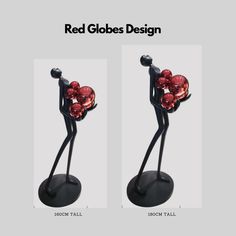 red globes design is shown in two different positions