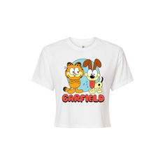 She will love showing off her style with this Juniors' Garfield & Odie Doodle Cropped Tee. FEATURES Short sleeves CrewneckFABRIC & CARE Cotton Machine wash Imported Size: Xxl. Color: White. Gender: female. Age Group: kids. Pattern: Graphic. Playful Relaxed Fit T-shirt With Character Print, Playful Tops With Character Print In Relaxed Fit, Playful Relaxed Fit Tops With Character Print, Garfield Odie, Garfield And Odie, High Neck Tank Top, Kids Pattern, High Neck Tank, Raglan Tee