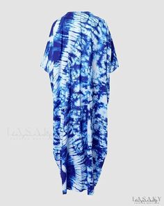 Lasaky - Long button-front dress with batwing sleeves and tie-dye print Button Front Dress, Tie And Dye, Tie Dye Print, Batwing Sleeve, Bat Wings, Olivia Mark, Pajama Pants, Casual Button Down Shirt, Button Down Shirt