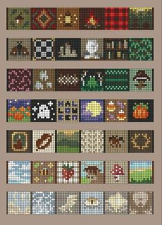 Mini Crochet Tapestry, 13x13 Pixel Art, Pixel Grid Art Alpha Patterns, Pixel Art Bookmark, Best Crochet Projects, Safety Pin Jewelry Patterns, Pixel Grid