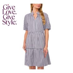 in stock Babydoll Dress, Sleeve Cotton, Gingham, Baby Dolls, Pick Up, In Store, Buy Online, Womens Shorts, Navy