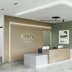 the front desk of a dental office