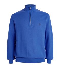 Polo Ralph Lauren High Neck Quarter Zip Pullover Sweater Mens Medium Blue Cotton. Condition is New with tags. Shipped with USPS Priority Mail. Blue Casual Polo Sweater With Ribbed Cuffs, Casual Blue Half-zip Sweater, Blue Half-zip Sweatshirt With Ribbed Cuffs, Blue Half-zip Sweater For Winter, Blue Cotton Polo Sweater With Ribbed Cuffs, Ralph Lauren Long Sleeve Winter Tops, Blue Long Sleeve Polo Sweater With Ribbed Collar, Classic Blue Polo Sweater, Blue Half-zip Sweater