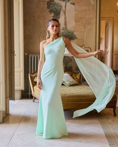 Mint Green Helena Maxi Dress – Miphai Grad Fits, Night Weddings, Helena Dress, Verde Jade, Mint Green Dress, Mint Dress, Bride Accessories, Grad Dresses, Evening Wedding