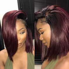 Burgundy Bob, Bob Ombre, Hair Burgundy, Ombre Burgundy, Ombre Bob, Wine Hair, Indian Remy Hair