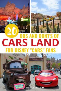 20 Dos and Don'ts of Cars Land for Disney "Cars" Fans - TravelMamas.com Disneyland Cars Land, Cars Land Disneyland, Disney Cars Theme, Disney Cars Movie, Disney On A Budget, Radiator Springs, Disney California Adventure Park, California Adventure Park