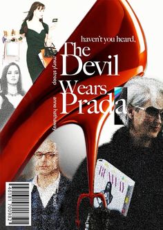 the devil wears prada movie poster with an older man holding a book in his hand