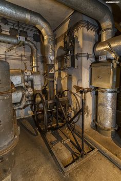 pipes and valves in a large industrial building