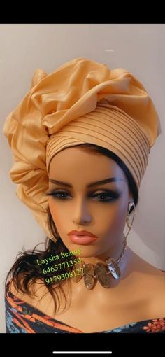 This beautiful ready to wear african head tie is easy to put on.  it's a one size fits all ,comes in differnt colors. Chilanga Mulilo, Boubou Styles, Head Wraps For Women, Head Tie, African Styles, Hair Scarf Styles, Head Ties