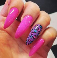 Purple Leopard Nails, Purple Leopard, Top Nail, Fancy Nails Designs, Leopard Nails, Pretty Nail Designs, I Am Beautiful, Nail Envy, Stick On Nails