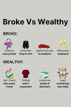 the words broke versus healthy are shown in this graphic above it is an image of different types