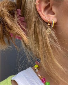 Cute Ear Stacks, Ear Piercings For Small Ears, Cartalige Ear Piercing, Piercing Stacks, Bijoux Piercing Septum, Cute Ear Piercings, Cute Piercings