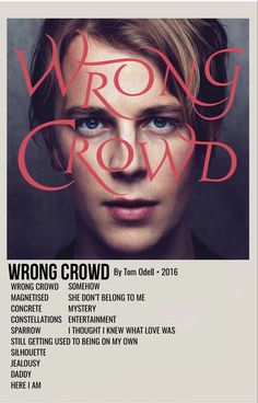 an advertisement for wrong crowd featuring a man with blue eyes