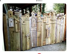 a wooden fence made out of old doors