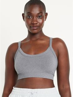 scoop neck adjustable straps fitted for yoga, stretching, chilling out provides light support for a-c cups models are approx.  5'9" and wear sizes s (4), l (12) and xl (18)machine wash according to the care instruction label Casual Activewear With Built-in Bra For Relaxation, Seamless Sports Bra With Medium Support And Tank Straps, Casual Activewear With Built-in Bra, Scoop Neck Sports Bra With Adjustable Straps For Loungewear, Stretch Scoop Neck Sports Bra For Loungewear, Light Support Scoop Neck Sports Bra For Loungewear, Wide Straps Sports Bra With Built-in Bra For Loungewear, Casual Seamless Sports Bra With Scoop Neck, Casual Seamless Scoop Neck Sports Bra