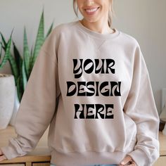 ✮Enhance your design presentations with our sweatshirt mockup. ✮This digital t-shirt mockup features a clean, blank and neutral template that creates the perfect backdrop for any design. ✮Ideal for casual wear collections, this t-shirt mockup showcases your work in a modern and relatable environment. ✮The t-shirt template is crafted for ease of use, ensuring a seamless experience for designers and entrepreneurs alike. ✮Highlight your unique designs with this versatile and high-quality mockup, pe Casual Sweatshirt With Branding For Customization, Oversized Cotton Sweatshirt With Custom Print, Casual Crew Neck Sweatshirt With Custom Print, Customizable Fleece Crew Neck Sweatshirt, Customizable Fleece Crew Neck Top, Customizable Relaxed Fit Cotton Sweatshirt, Custom Print Crew Neck Sweatshirt, Casual Customizable Crew Sweatshirt, Casual Crew Sweatshirt Customizable