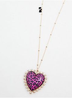 Trendy Heart Print Necklace For Valentine's Day, Edgy Heart Charm Jewelry For Valentine's Day, Edgy Jewelry For Valentine's Day Party, Trendy Necklaces For Valentine's Day Party, Trendy Valentine's Day Party Necklaces, Trendy Heart Pendant Jewelry With Heart Print, Trendy Pink Heart Necklace For Parties, Trendy Heart Jewelry With Heart Graphic, Trendy Heart Shaped Jewelry With Heart Graphic