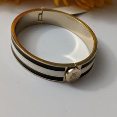 Ralph Lauren Black Enamel Stripe Bangle Bracelet..New ,Tag Have Been Torn Off.. Never Worn.. *Hinge Closure Ralph Lauren Jewelry, Enamel Bangle, Photo Bracelet, Black Enamel, View Photos, Bangle Bracelet, Womens Jewelry Bracelets, My Jewellery, Bangle Bracelets