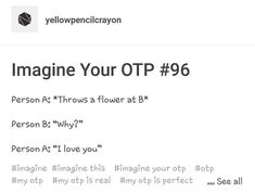 an email message with the words imagine your otp 98 written in black and white