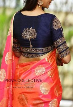 Looking for some creative Blouse Designs to go with your favourite silk saree? Check out these gorgeous blouses and tell me which one of these is your fav? Colour Blouse Designs, Orange Colour Saree, Beautiful Blouse Designs, Sarees Ideas, Sarees Blouse, Blouse Designs Silk, Unique Blouse Designs