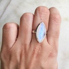 Rainbow Moonstone Ring June Birthstone Statement Ring | Etsy Stackable Teardrop Jewelry For Gifts, Elegant Handmade Moonstone Ring For Healing, Minimalist Moonstone Ring For Healing, Handmade Adjustable Moonstone Ring In Fine Jewelry Style, Pear-shaped Moonstone Gemstone Ring, Adjustable Handmade Fine Moonstone Ring, Healing Minimalist Moonstone Ring, Handmade White Teardrop Rings, Spiritual Moonstone Teardrop Ring