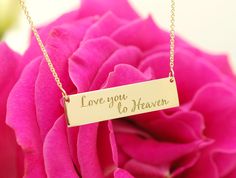 A beautiful custom piece of jewelry with a very personal touch to it - what can be better? Let's make a signature necklace tracing yours or your loved ones handwriting - it's elegant and unique. We can use a signature, a name or any word that you would like to be captured. This is a solid gold nameplate that comes in two sizes: 1.25 in wide and 0.33 in tall (longer chains are available at the drop down menu) 1.5 in wide and 0.4 in tall (longer chains are available at the drop down menu) Add birthstone - $20each or diamonds - $45 each, please send a message and I will create a custom listing with your specifications and price. To add more birthstones https://etsy.me/31k4A1z To add more diamonds https://etsy.me/318joQF Send me a message with more information on what your vision for the signa Gold Name Plate Necklace, Gold Name Plate, Name Plate Necklace, Handwriting Jewelry, Signature Necklace, Hand Writing, Plate Necklace, Gold Monogram, Jewelry Christmas