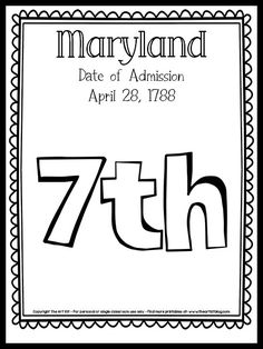 the poster for maryland's 70th anniversary celebration, with an image of the number seven