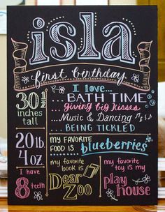 a chalkboard sign that says it's a birthday