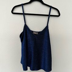 Sparkly Blue Tank Top From Urban Outfitters. Size M Blue V-neck Tank Top For Night Out, Blue V-neck Tank Top For Party, Trendy Blue Tank Top For Night Out, Blue V-neck Top By Urban Outfitters, Chic Blue Tops From Urban Outfitters, Blue Cami Tank Top For Day Out, Chic Blue Tank Top For Night Out, Urban Outfitters Tank Top, Urban Tees