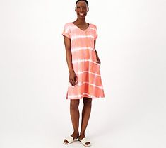 Make waves in a summery tie-dye t-shirt dress that's just right for the beach and beyond. From Belle Beach by Kim Gravel. Spring Tie Dye Beach Dress, Spring Beachy Loungewear Dresses, Beachy Spring Loungewear Dresses, Casual Vacation Loungewear Dresses, Casual Loungewear Dresses For Vacation, Casual Summer Beach Dress For Loungewear, Casual Beach Dress With Relaxed Fit For Vacation, Casual Relaxed Fit Beach Dress For Vacation, Casual Cotton Beach Dress With Relaxed Fit