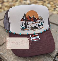 This western sunset trucker hat is sure will be the perfect accessory for your wester inspired outfit!  I will be making different styles and colors of this hat style very soon!  Join my VIP Facebook group:  https://m.facebook.com/groups/647373030278085/?ref=share&mibextid=NSMWBT Website: shopsimply-styled.com Western Style Snapback Hat, Western Style Snapback Hat With Short Brim, Western Snapback Hat For Outdoor, Western Style Outdoor Snapback Hat, Western Style Snapback Hat For Summer, Western Style Adjustable Trucker Hat 5-panel, Western Style Snapback Hat For Outdoor, Western Style Summer Snapback Hat, Western Style Short Brim Trucker Hat