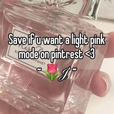 someone is saying save if u want a light pink mode on pinterest - 3