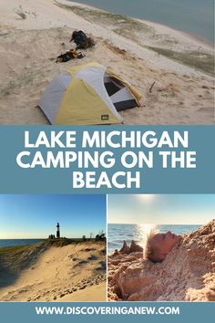 Here are some of the best Lake Michigan Beach Camping at Michigan State Parks. Join us as we share why you need to add these family friendly campgrounds to your summer bucket list. With gorgeous beaches, playgrounds, biking and hiking trails, and nearby activities by Lake Michigan towns you'll love exploring this summer. Sawyer Michigan, Camping On The Beach, Michigan Beach Towns, Travel Michigan, Lake Activities, Lake Michigan Beach