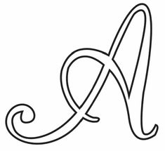 the letter is made up of two lines and has an elegant, stylized design on it