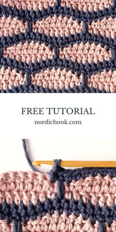 the crochet pattern is shown with text overlay that reads, free tutor