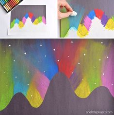 this is an easy art project for kids to do with colored pencils and paper