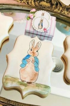 Feast your eyes on this gorgeous Peter Rabbit birthday party! What cute cookies! See more party ideas and share yours at CatchMyParty.com