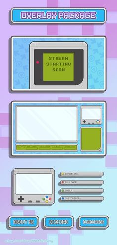 the gameboy's interface is shown in this graphic style, and it appears to be an old - school video game