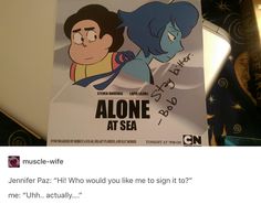 an advertisement for the movie alone at sea with cartoon characters on it's back