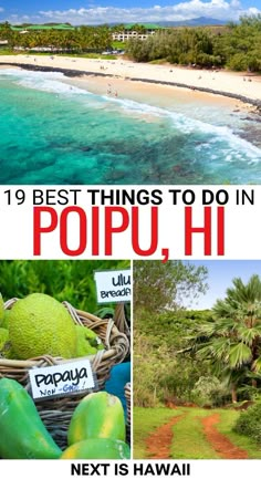 the top things to do in popu, hi next is hawaii beach