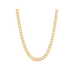 The perfect chain that will become an essential part of your everyday look. This lightweight, hollow curb chain necklace is lightweight and crafted in polished 14K yellow gold. This piece is a classic gold chain necklace that you will love! Made in Italy. Size: one size.  Gender: male.  Age Group: adult. 16 Inch Yellow Gold Plated Chain Necklace, Yellow Gold Polished Chain Link Necklace, Yellow Gold Stainless Steel Necklace With Curb Chain, 14k Yellow Gold Curb Chain Rope Necklace, Yellow Gold Stainless Steel Rope Chain Necklace, Figaro Chain Necklace, Mens Chain Necklace, Diamond Solitaire Necklace, Solitaire Necklaces