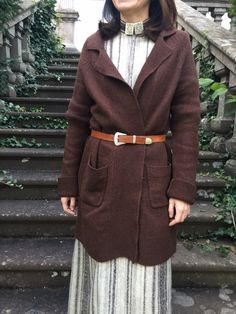 "Super cozy knit cardigan from Boden. It's made of deep brown, quality wool yarn . This cardigan has 2 front pockets, a small collar, and no closure. Very good vintage condition. Label: Boden Marked as size 12. Fits to size S\\M Model is size S. Measured laying flat: Chest: 46 cm \\ 18'' Waist: 46 cm \\ 18'' Hips: 51 cm \\ 20'' Underarm to hem: 61 cm \\24\" Shoulder to hem: 93 cm \\ 36\" Sleeve length incl shoulder 82 cm\\ 32,8'' Although I try to do my best to give the original color of the ite Classic Brown Sweater Coat For Winter, Brown Wool Sweater With Pockets, Brown Wool Sweater Coat With Pockets, Casual Brown Wool Coat For Fall, Brown Cardigan With Pockets For Work, Brown Workwear Cardigan With Pockets, Brown Winter Cardigan With Pockets, Classic Brown Cardigan For Work, Casual Brown Wool Cardigan