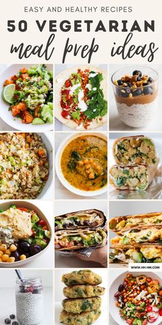 an image of vegetarian meal prep ideas