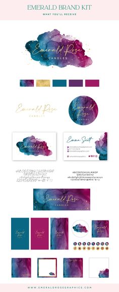 Watercolour Logo, Ink Logo, Logo Beauty, Beauty Logo Design, Logo Design Business, Branding Package, Palette Design, Watercolor Logo