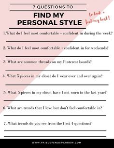 Fashion Questions, Find Your Personal Style, Personal Fashion Stylist, Find Your Aesthetic, Style Analysis, My Personal Style, Fashion Capsule Wardrobe, Personal Style Inspiration, Personal Image